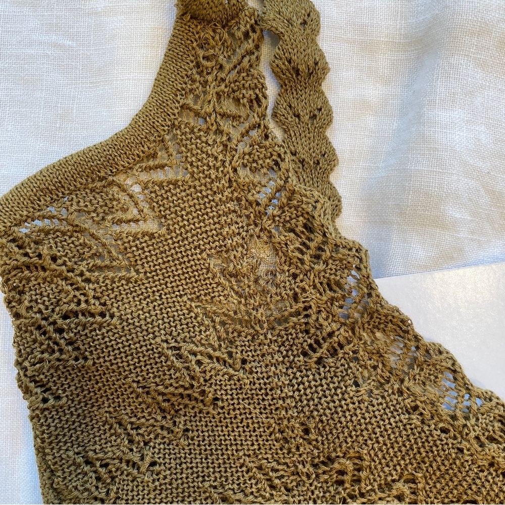 Rachel Comey Olive Green Crochet Two Piece Set Sz 2 - Picture 5 of 5